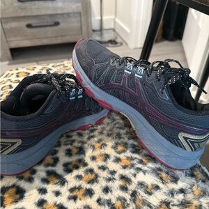Asics Women's Athletic Shoes in Black and Burgundy